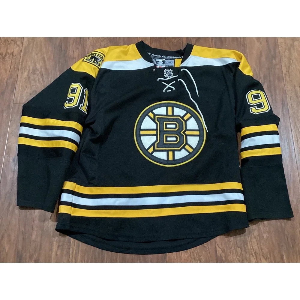 Reebok CCM MARC SAVARD No. 91 BOSTON BRUINS 50 Hockey Jersey w/ Ties